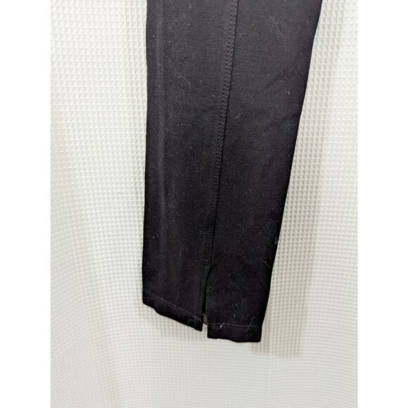 BCBGMAXAZRIA! ULTRA STRETCH BLACK W/FAUX LEATHER INSET, LUXE LEGGINGS! SZ M - Picture 8 of 11